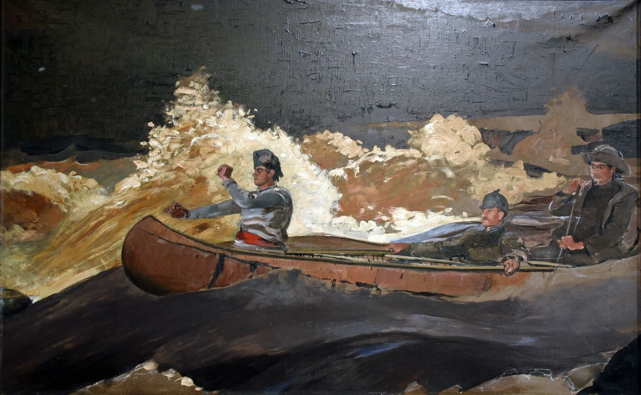 Winslow Homer 1905-10 Shooting the Rapids, Saguenay River 1 From New York Metropolitan Museum Of Art At New York Met Breuer Unfinished